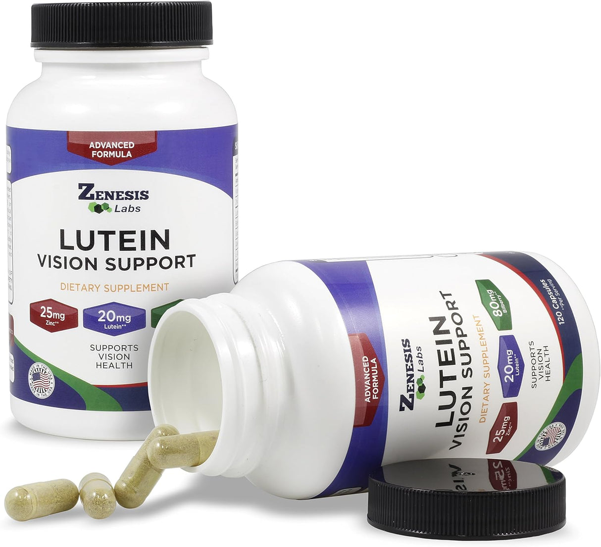Vitamina esencial para los ojos con arándano betacaroteno