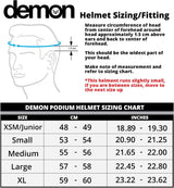 Casco de bicicleta Demon United Podium, talla L, integral.