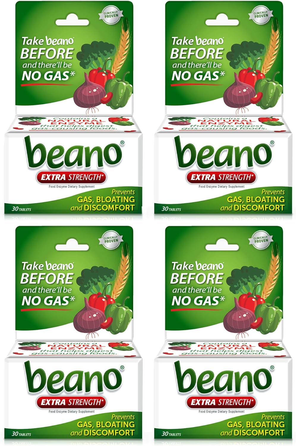 Suplemento de prevención de gases y enzimas digestivas, 30 CT