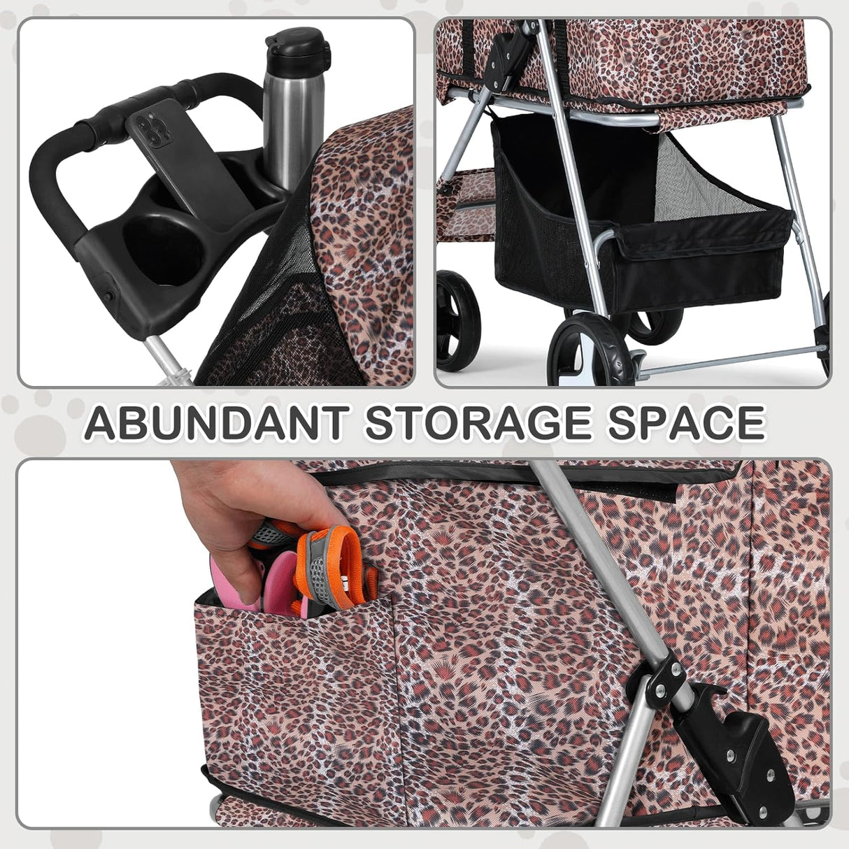 Carro de Mascotas MoNiBloom 3 en 1 Plegable con Transportín