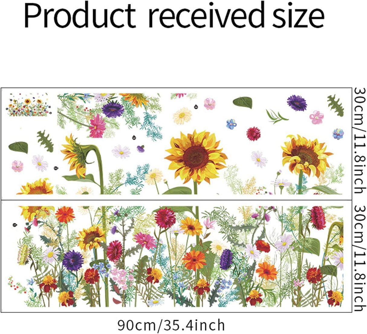 Pegatinas de pared de PVC con flores, margaritas, girasol