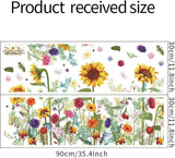 Pegatinas de pared de PVC con flores, margaritas, girasol