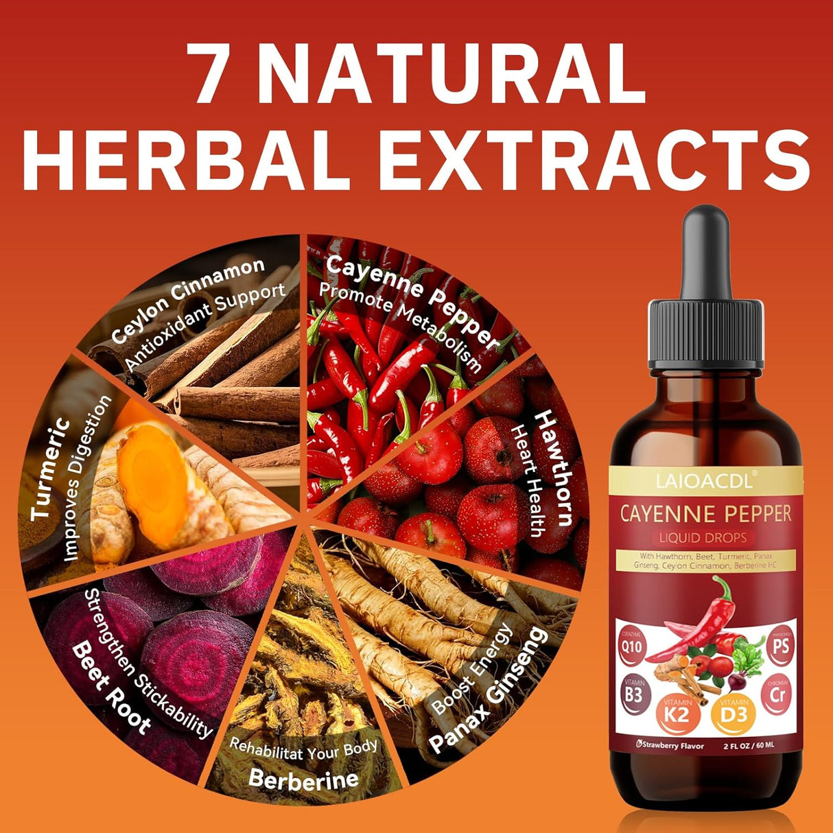Suplemento líquido con cúrcuma, ginseng y berberina, 1 pack