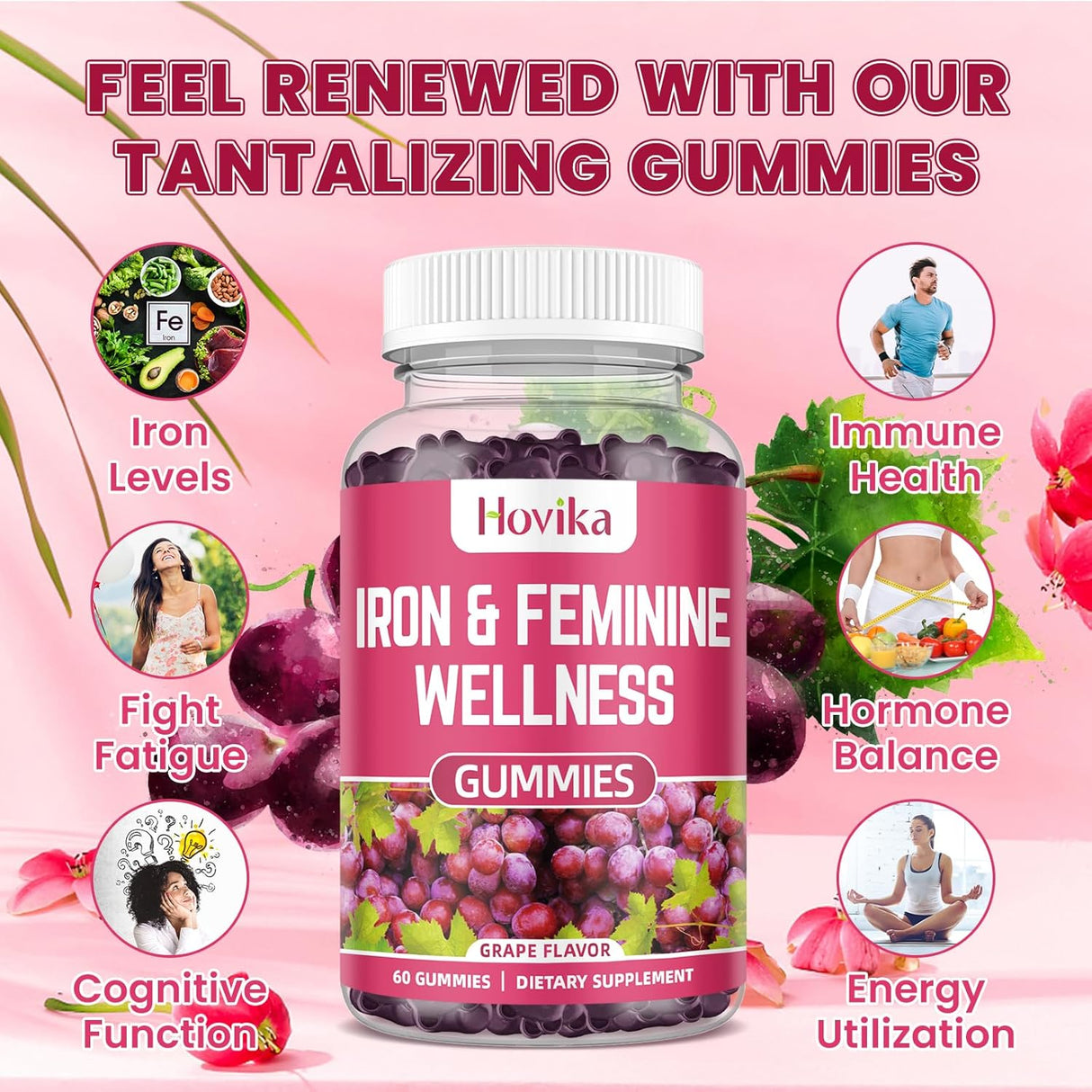 Suplemento de hierro Anemia con multivitamina Hovika