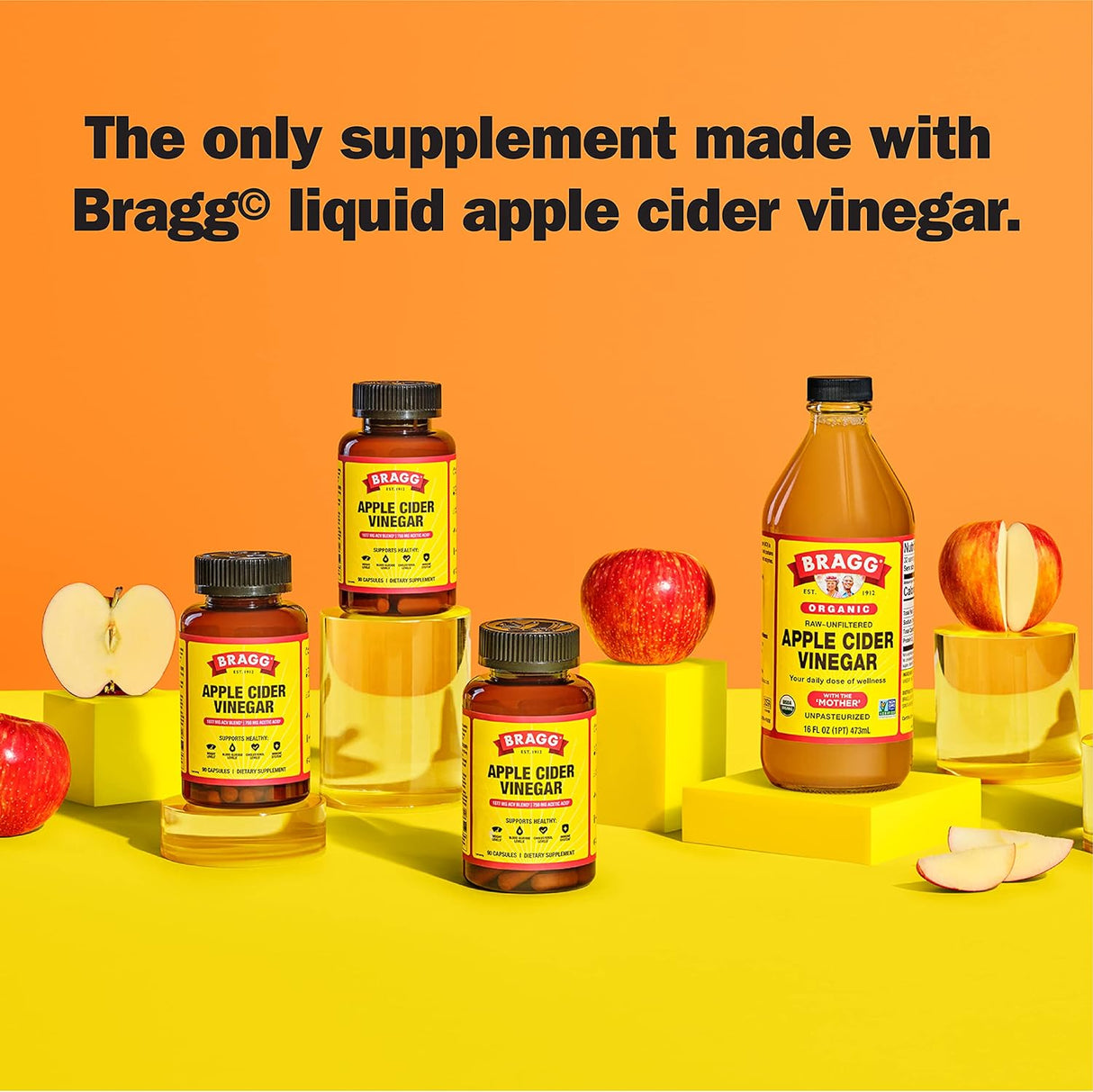 Cápsulas de vinagre de sidra Vitamina D3 y zinc control peso