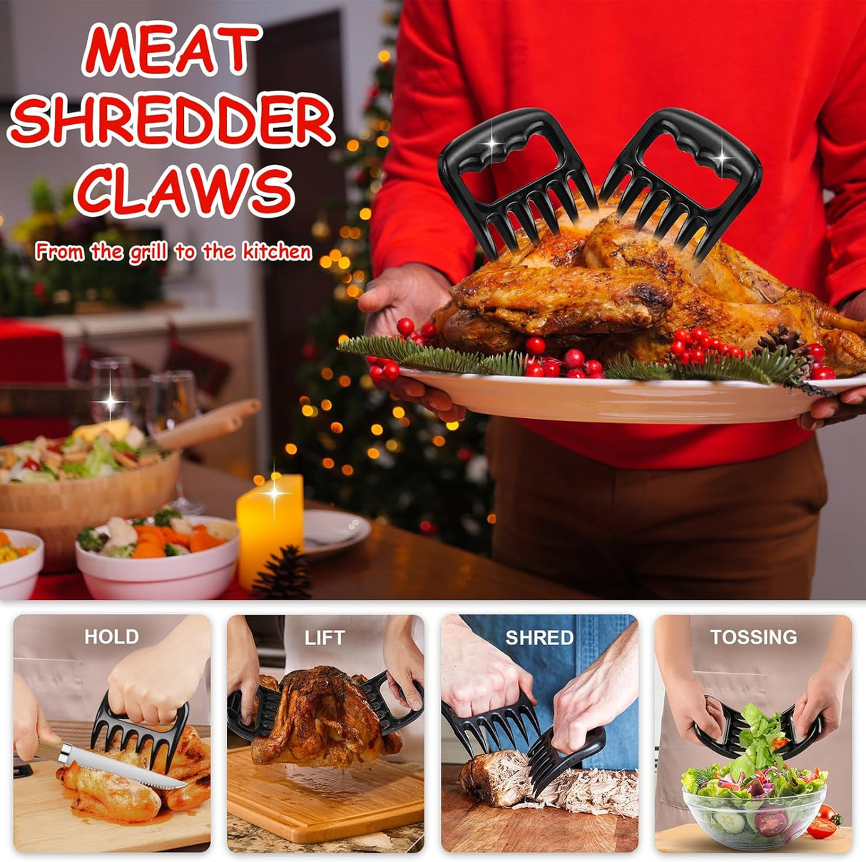 Set de accesorios de parrilla 35 pcs, herramientas de acero