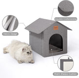 Casa para gatos Love's Cabin, aislada y resistente al clima.