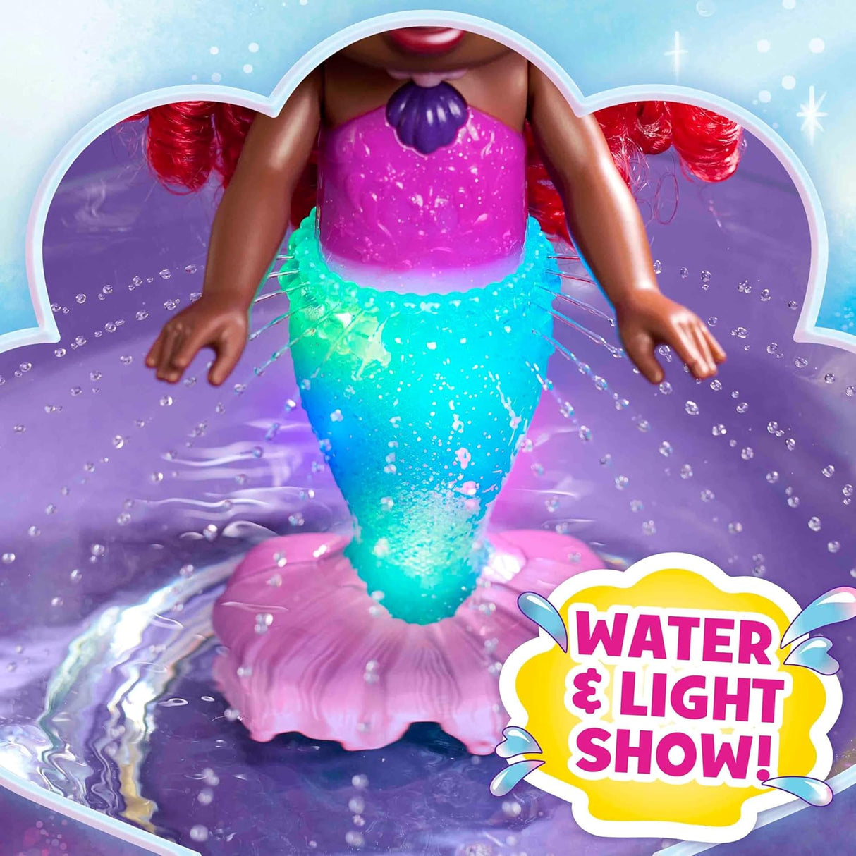 Muñeca Ariel Luz y Sonido, Just Play, 11.5 pulgadas, 5 Piezas