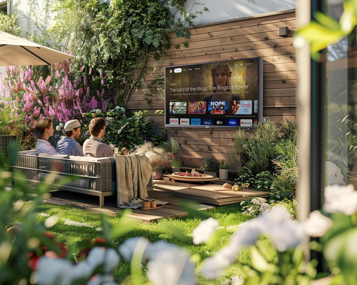 Televisor Outdoor 75 SYLVOX QLED 4K, 2000 Nits, IP55, 2024