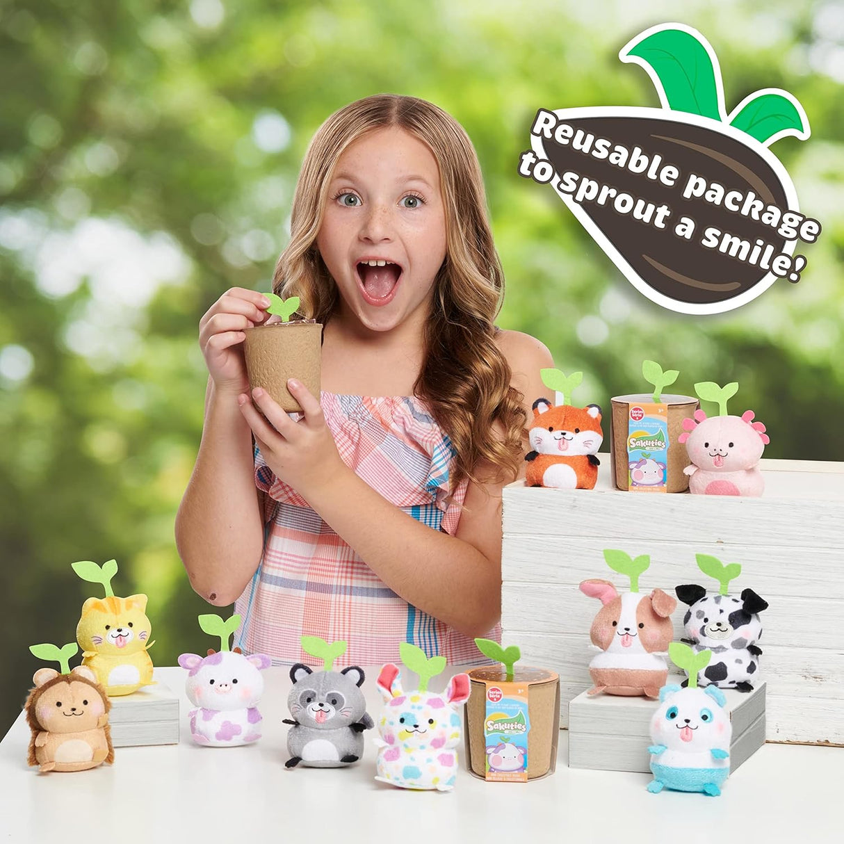 Sakuties Mini Peluches Colectibles, Just Play, Pack de 3