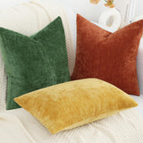 Funda de cojín decorativa decorUhome, chenilla suave, 18x18, 2pzs