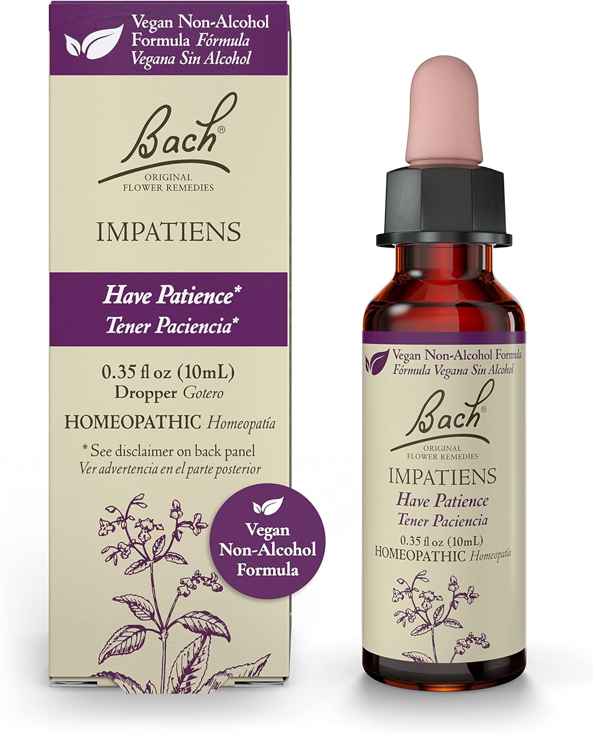 Esencia floral homeopática natural vegano gotero de 0.3 fl oz