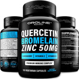 Suplemento de quercetina de 500 mg zinc de 500 mg vitamina C