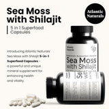 Atlántic Naturals Cápsulas de Sea Moss con Shilajit 5 en 1 60 c