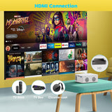 Proyector Bluetooth Mini, Full HD 1080P, Portátil y Compacto