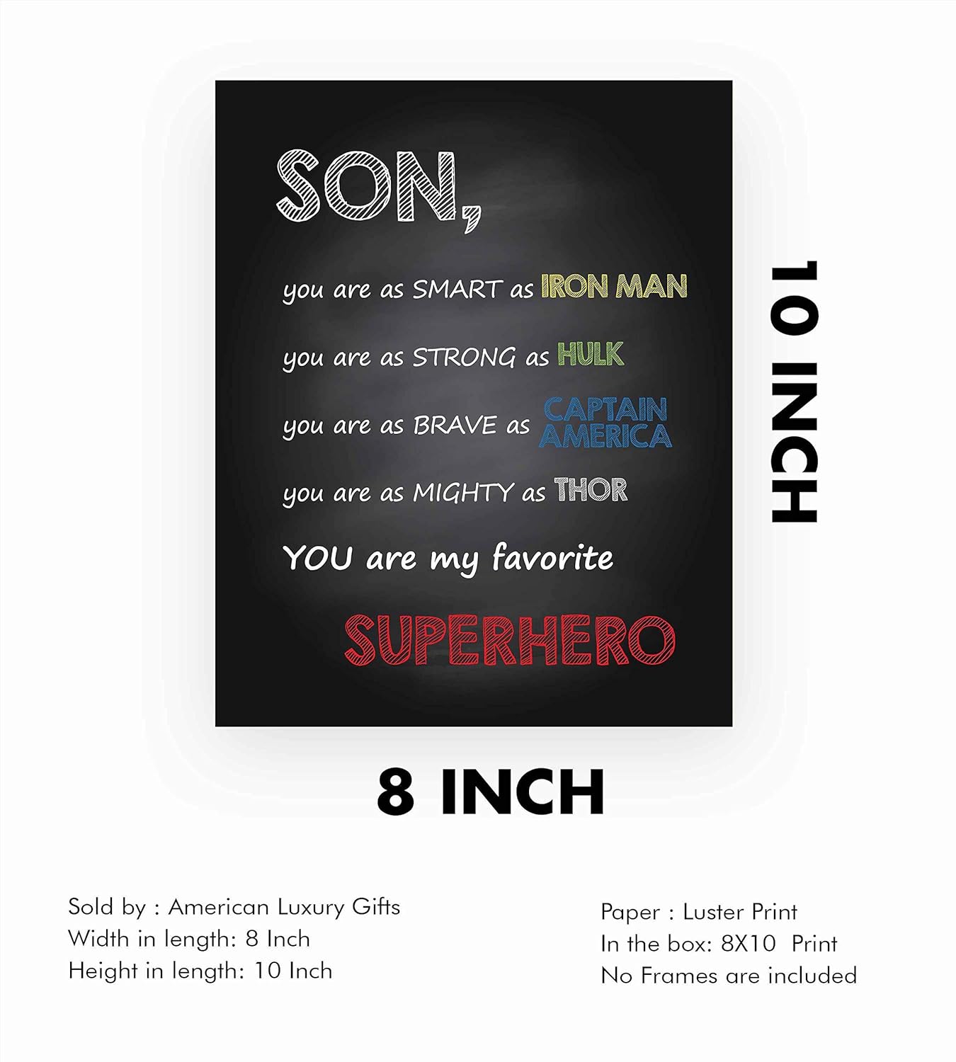 Posters My Favorite Superhero 20cm x 25 cm