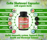 Cápsulas Orgánicas de Shatavari y Ashwagandha - 120 Unidades