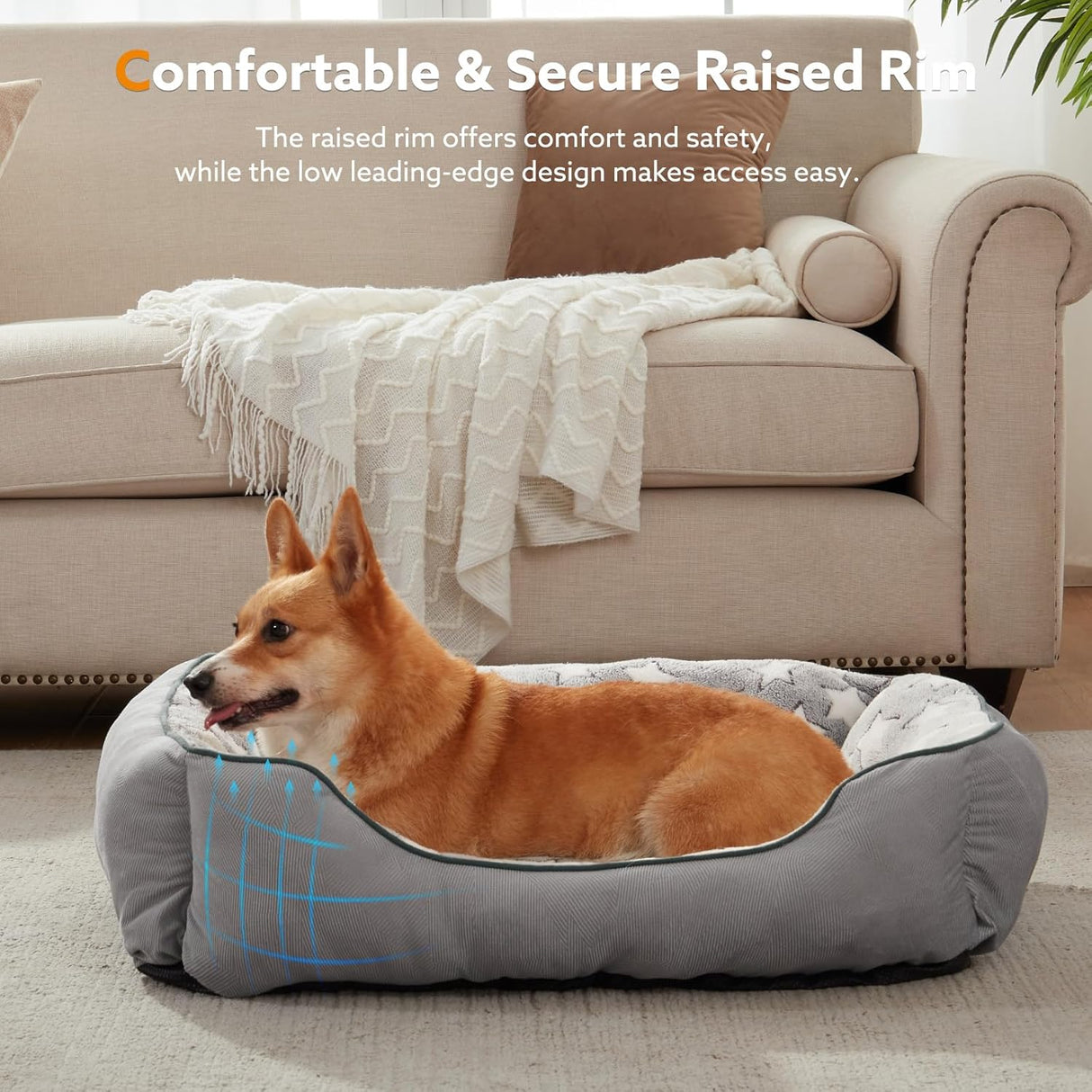 Cama ortopédica para perros grandes SIWA MARY, L (35x25x9)
