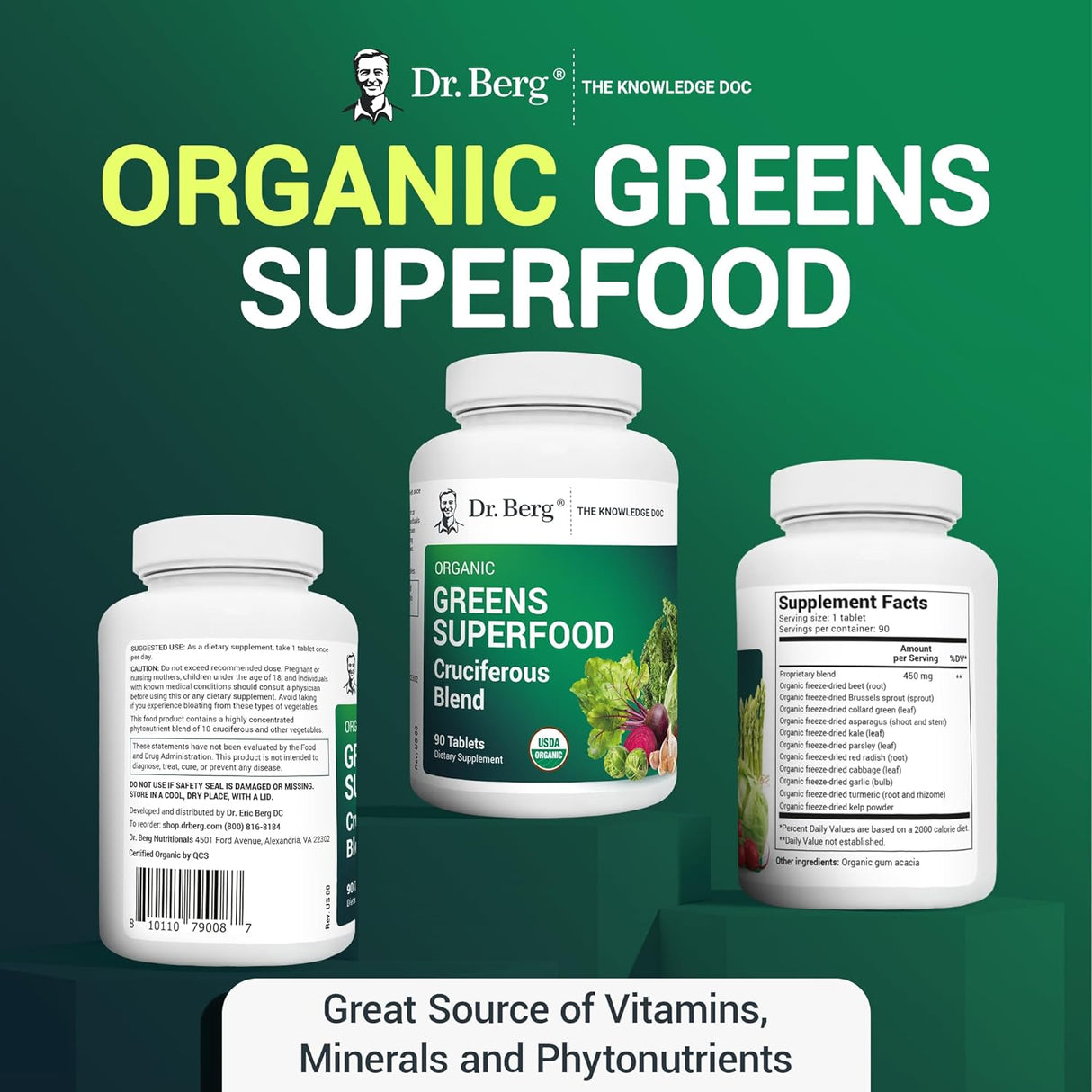 Soporte Orgánico de Crucíferas - 11 Superfoods, Energía y Desintoxicación