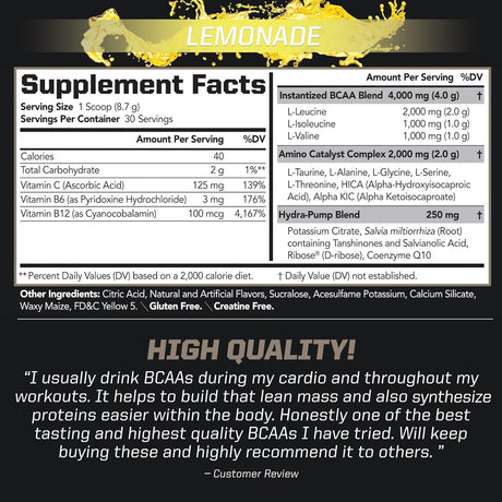 PMD Sports BCAA Aminoácidos sin Estímulo, Mejor Rendimiento 30 Servs