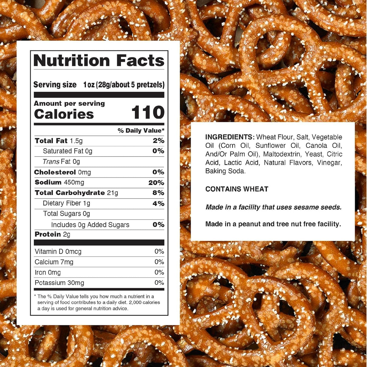 Pretzels Especiales Sourdough, Nudos Clásicos, Contenedor Resealable