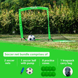 Kit de porteria de futbol, con  pelota, 8 conos  y bolso