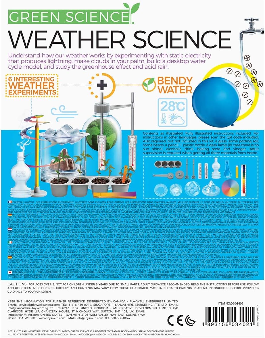 Kit de Ciencia del Clima Toysmith, Actividad STEM, 8 años+