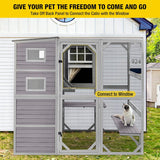 Catio para gatos Aivituvin 4 niveles, techado, 70 H 77 L