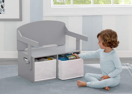 MySize Banco de actividades convertible para niños gris