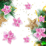 Flores artificiales navideñas WILLBOND 36 Piezas Poinsettia