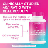 Suplemento Pink Stork Myo-Inositol & D-Chiro Inositol Hormonal 90 cápsulas