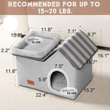 Casa para Gatos Topmart, cama y condominio 2 en 1 para gatos.