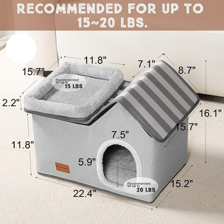 Casa para Gatos Topmart, cama y condominio 2 en 1 para gatos.