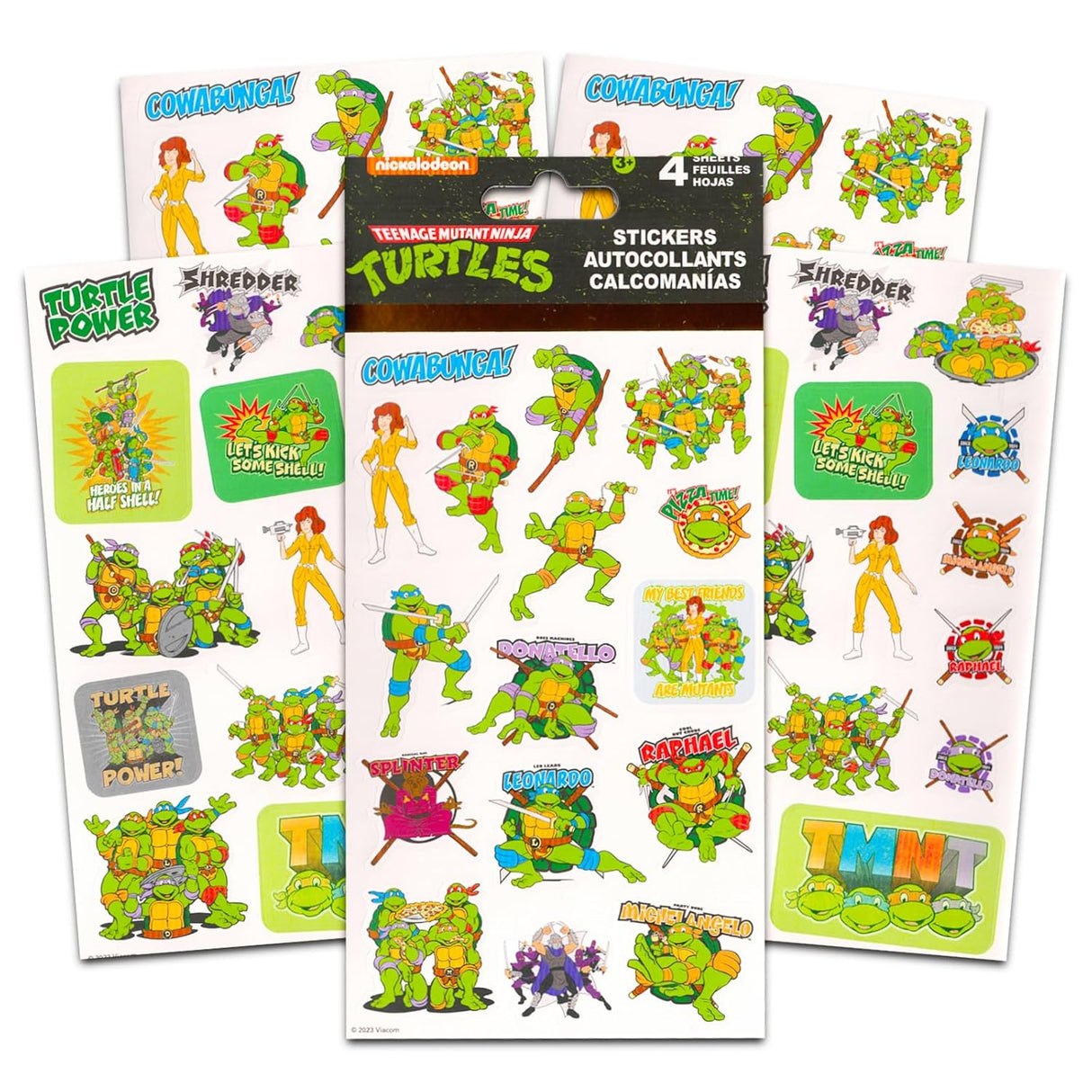 Set de Stickers y Tatuajes TMNT para Niños - Ninja Turtles