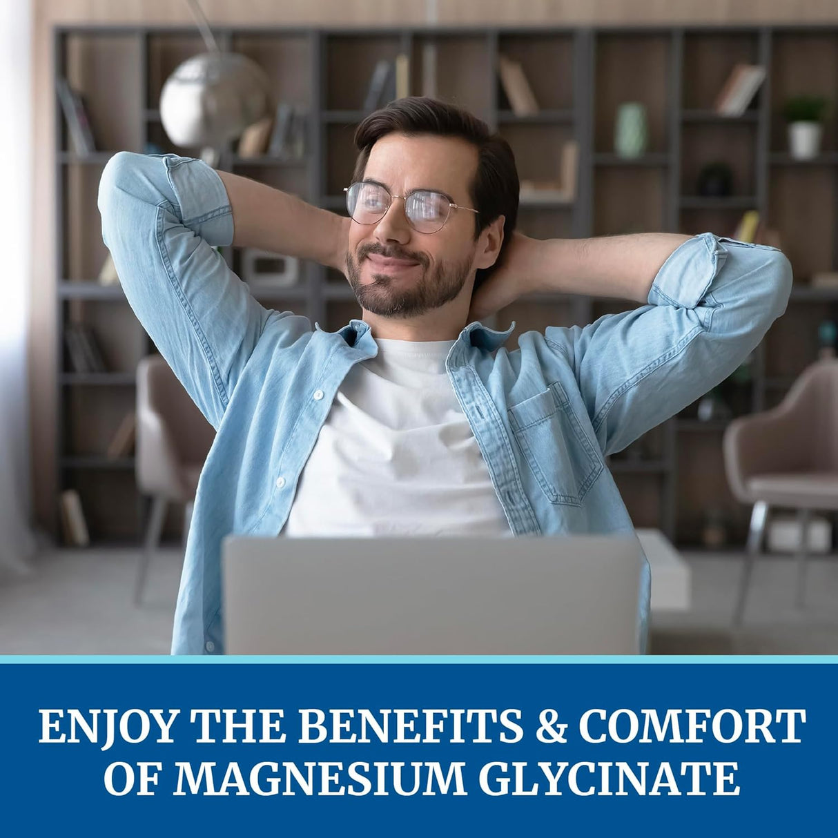 Magnesio Glicinato 500mg | Alta Absorción | 120 cápsulas