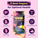 Suplemento de órganos de res para mujer, 100% pasto, equilibrar hormonas