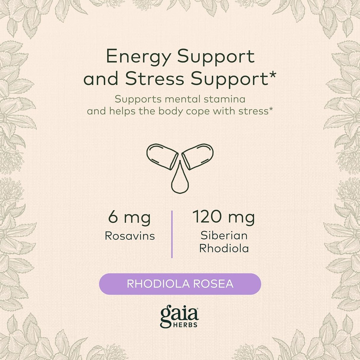 Suplemento para el Estrés con Extracto de Raíz de Rhodiola