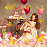 Decoración de Mariposas 3D Yeaqee 24 Pcs para Fiestas