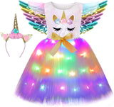 Disfraz de Unicornio Soyoekbt con LED para Fiesta de Cumpleaños