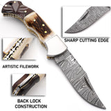 Cuchillo de bolsillo de caza plegables hechos a mano acero