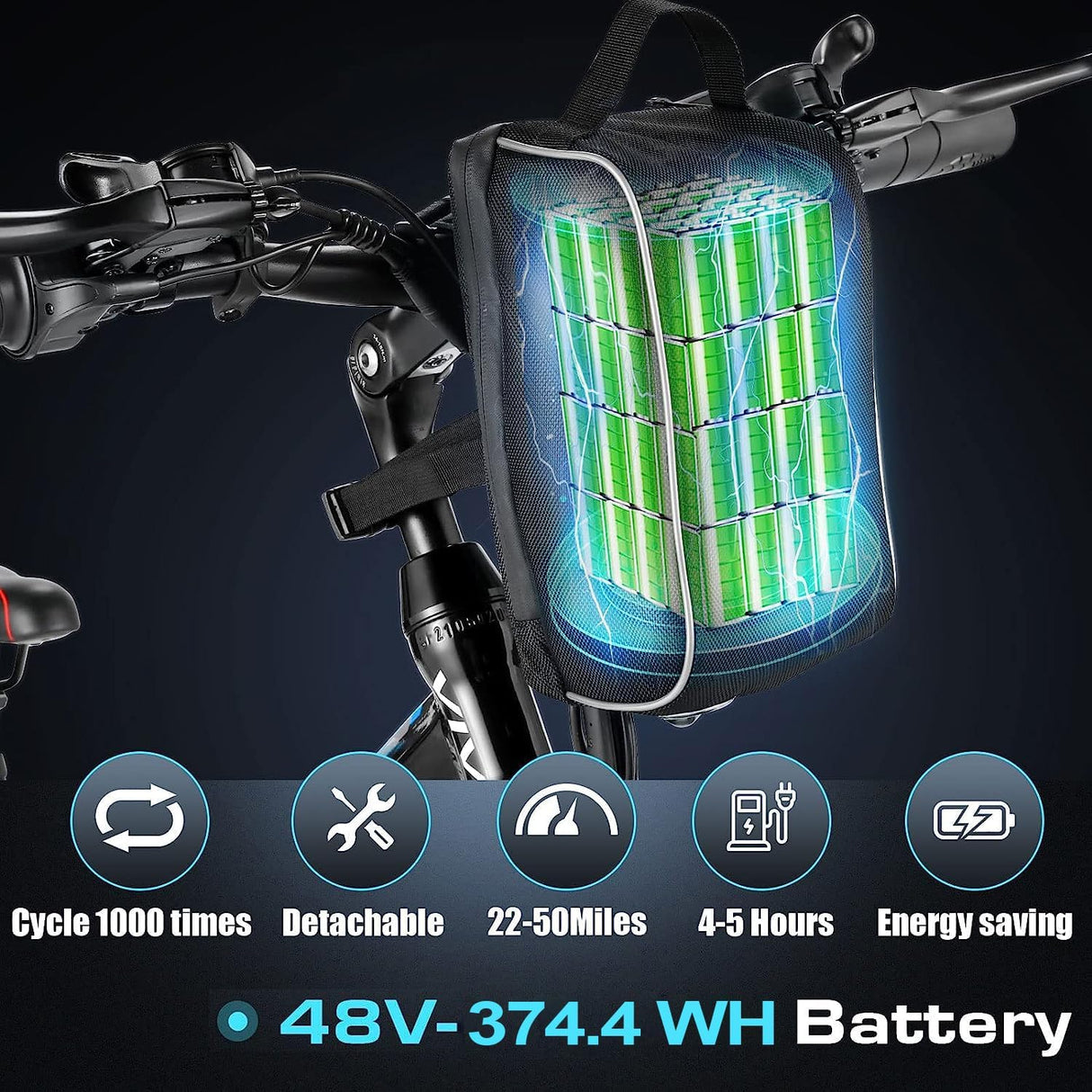 Bicicleta Eléctrica Vivi 750W Plegable, 22MPH, Modelo Commuter