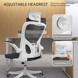 Oficina Silla Ergonómica con Soporte Lumbar y Reposacabezas 3D