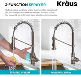 Grifo de cocina monomando de 18 pulgadas KSF-1610SFS Kraus