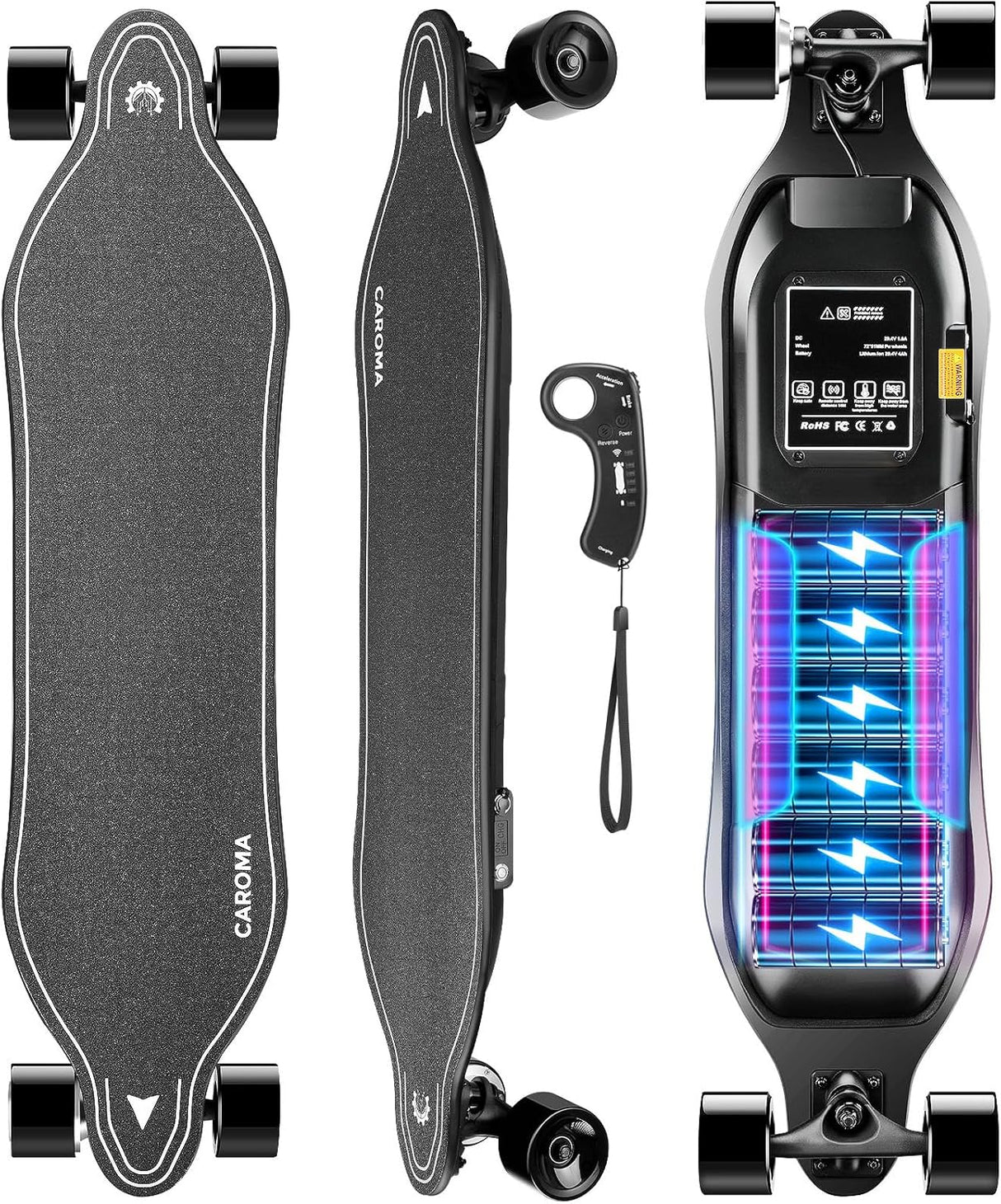 Skateboard eléctrico 350W-1200W, 12.4-28 MPH, 11-16 millas