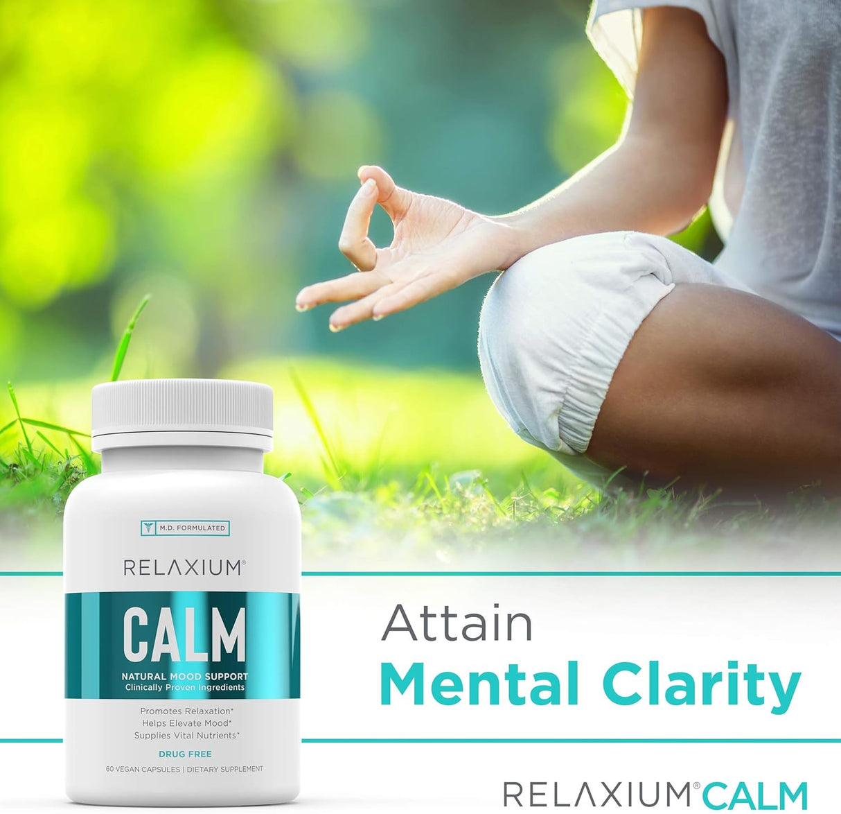 Suplemento Relaxium  calmado sin hábito apoyo para el estrés