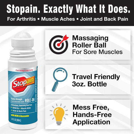 Gel Analgésico Stopain 3oz, Fuerza Máxima, Rápido Efecto