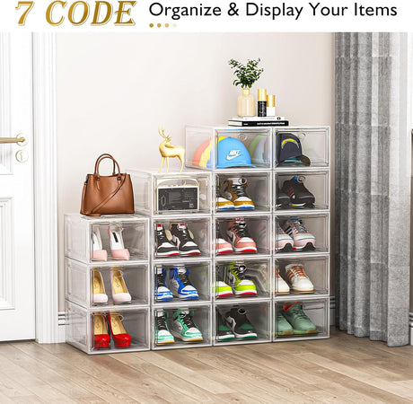Organizador de zapatos apilable, Thicken & Sturdy, 6 Piezas