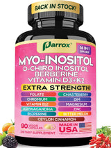 Suplemento de Inositol y vitaminas, 90 cápsulas veganas