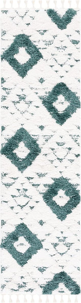 Alfombra Runner Shag Marroquí con Borlas, Diseño Boho, MTS688Y-210