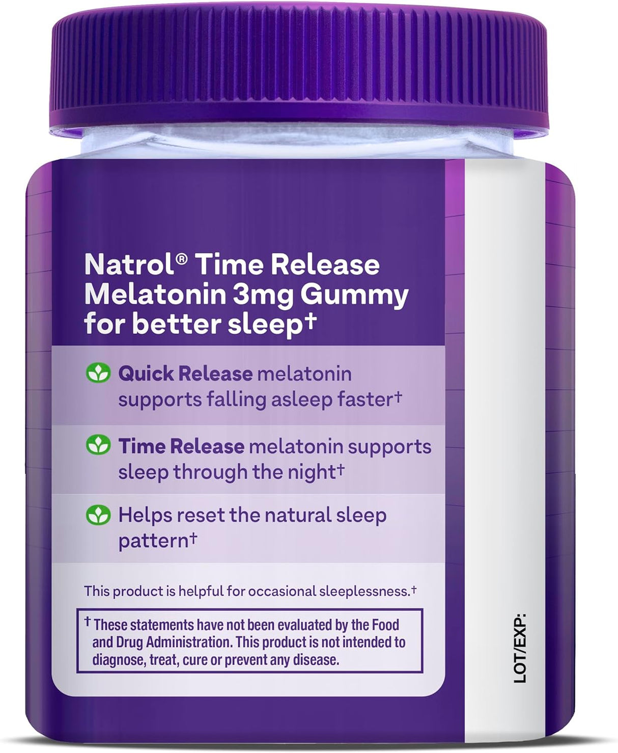 Natrol Time Release para un sueño reparador 3 mg 45 gomitas